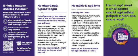 "Spending more on pokies" Wallet leaflet - pack of 10 (te reo Māori)