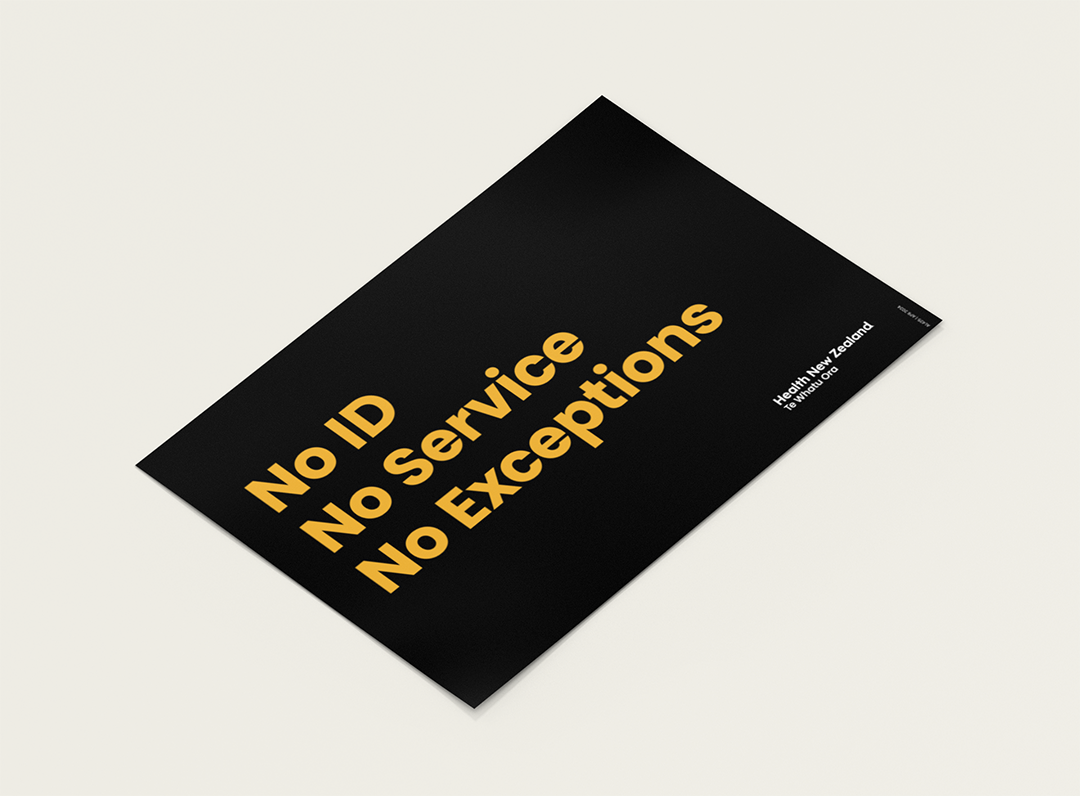 No ID Host Responsibilty Poster