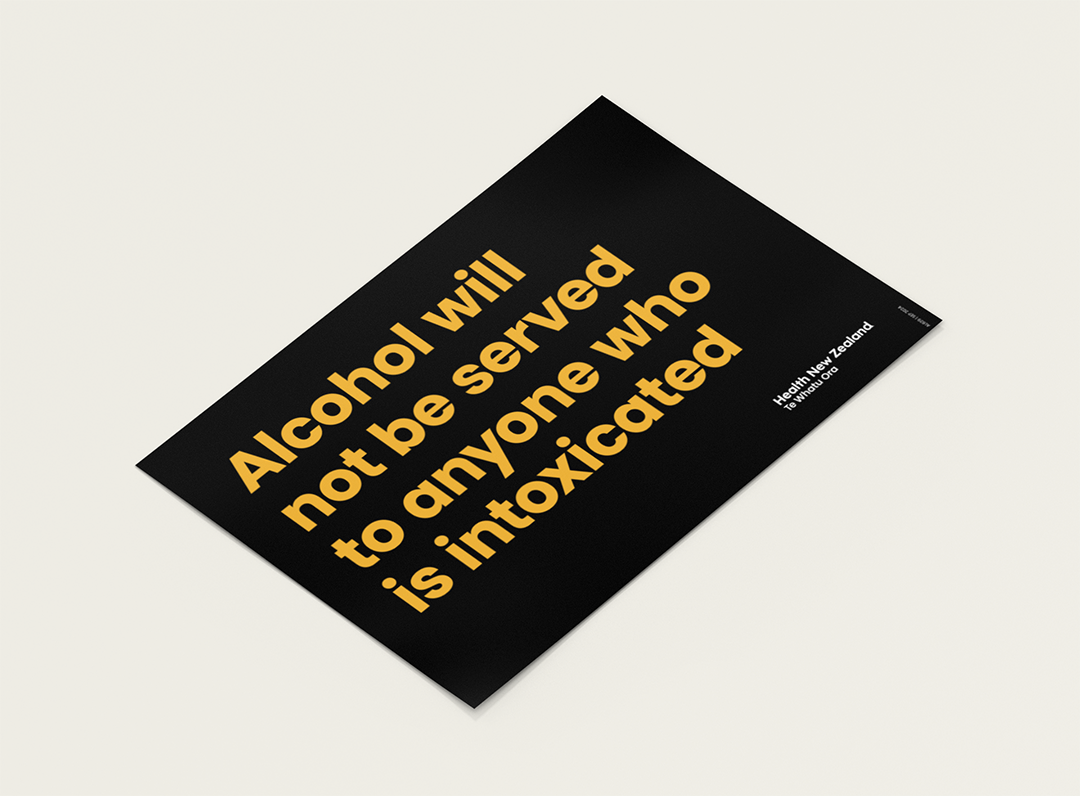 Alcohol will not be supplied to anyone who is intoxicated A4 Poster