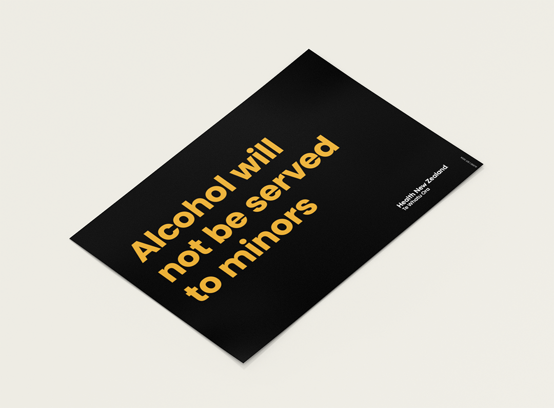 Alcohol will not be sold to minors A4 Host Responsibility Poster