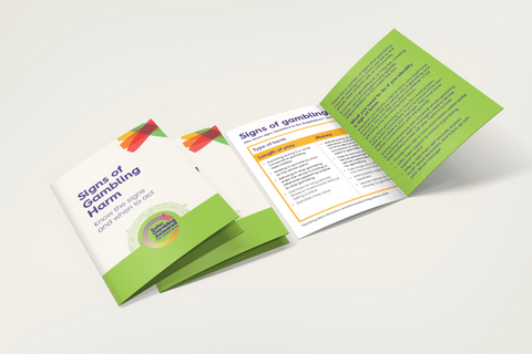 Gambling Harm Reference Card – Folded Postcard Size