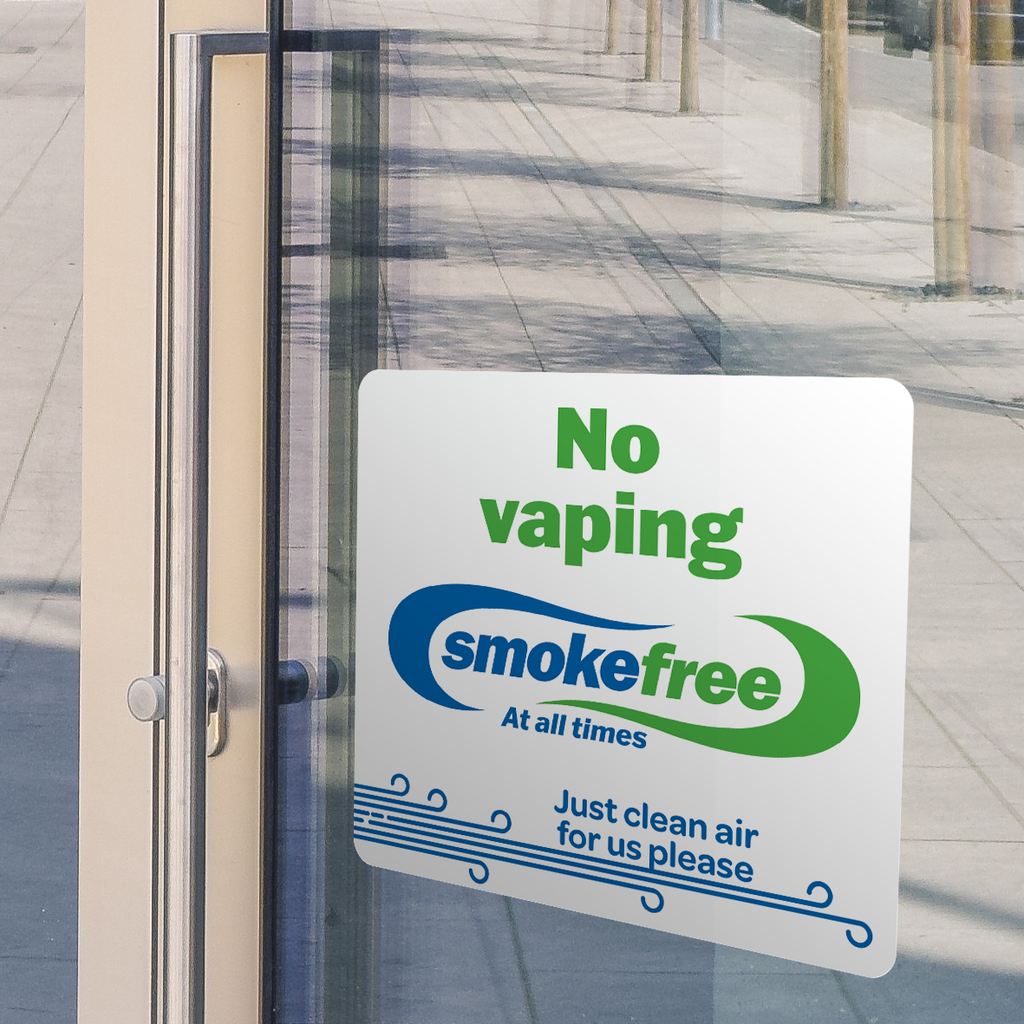 No vaping/Smokefree stickers