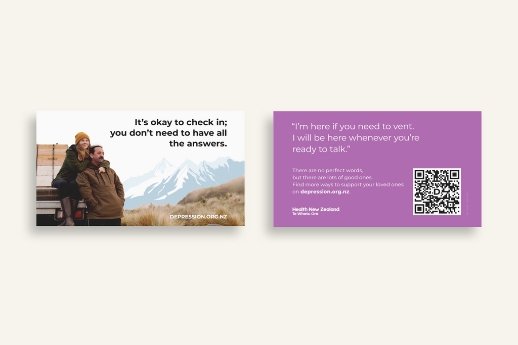 Pack of 50 depression.org.nz Wallet Cards