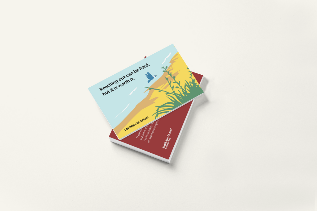 Pack of 50 depression.org.nz Wallet Cards