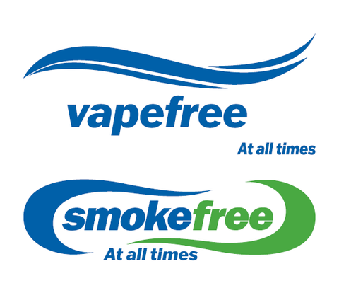 Hākohu kore/Auahi kore and Vapefree/Smokefree stickers (available only to schools, kura, ECEs and kōhanga reo only)