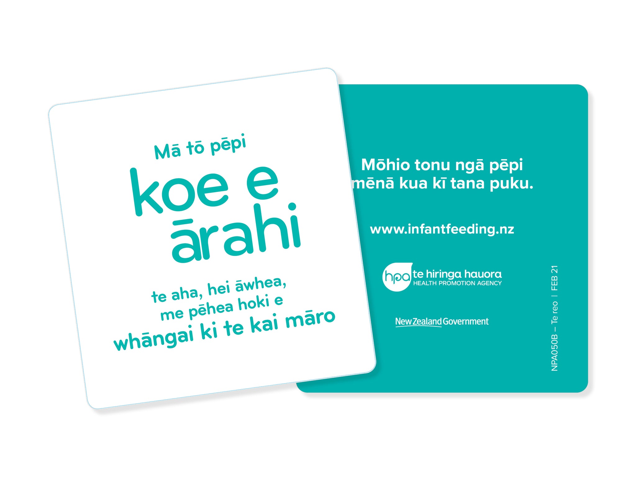 Infant Feeding Guide Z Card - Te Reo