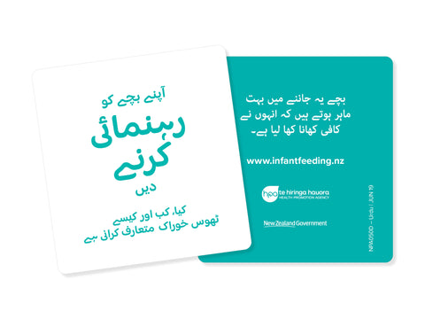 Infant Feeding Guide Z Card - Urdu