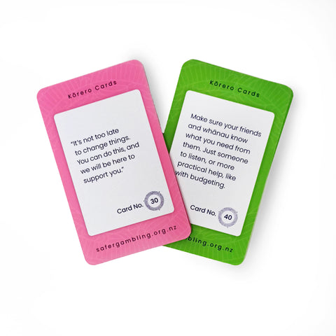 Safer Gambling Aotearoa Kōrero Card Pack