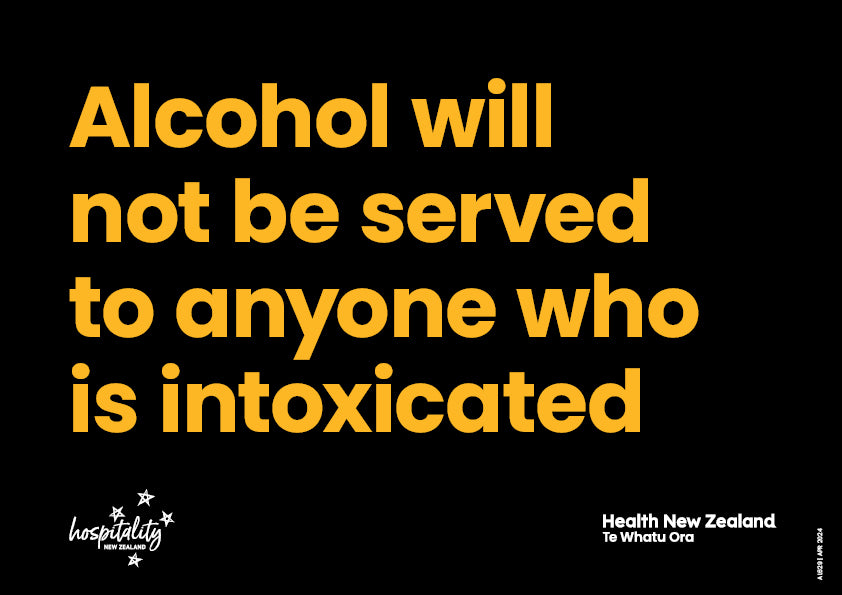Te Whatu Ora resource store | Alcohol will not be supplied to anyone ...