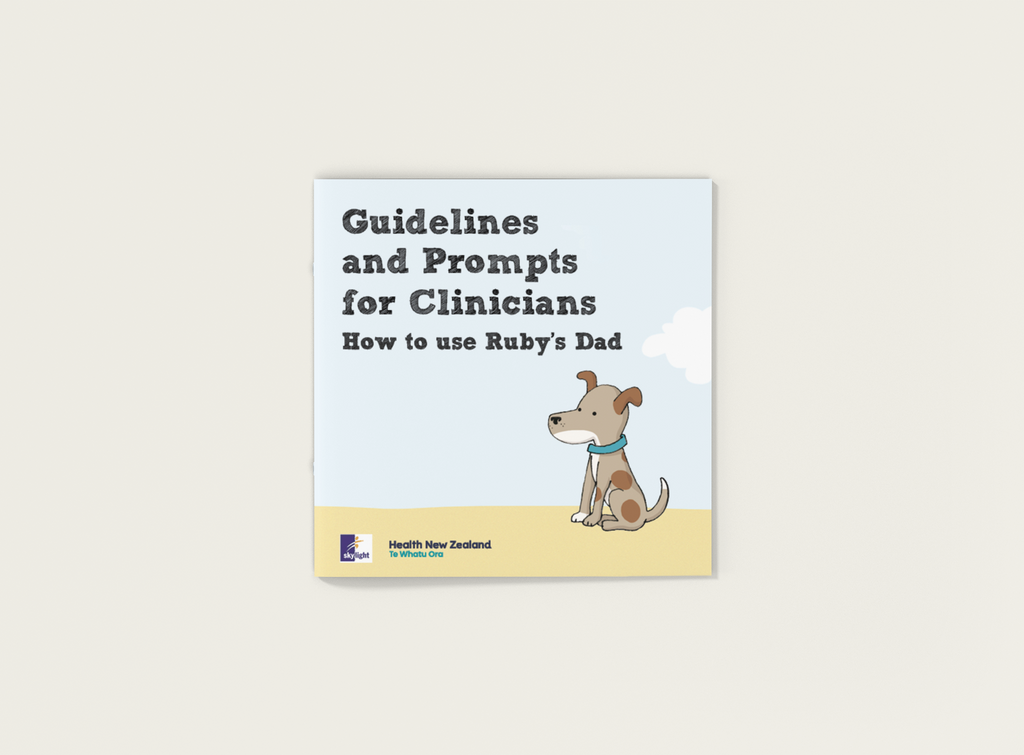 Ruby's Dad children's book with guidelines for clinicians