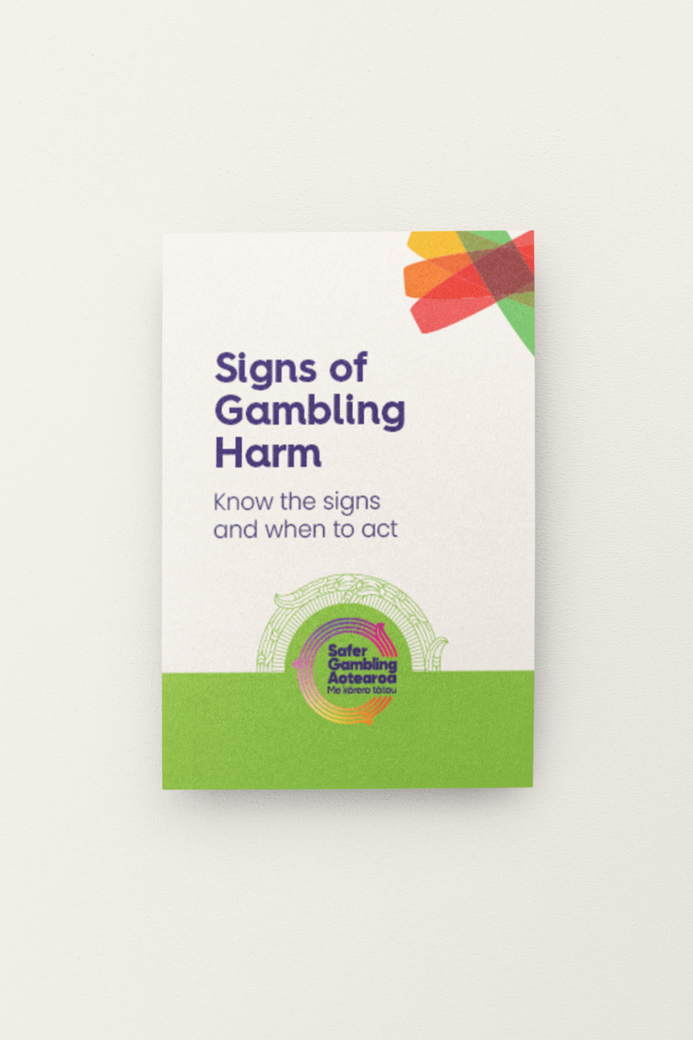 Gambling Harm Reference Card – Folded Postcard Size