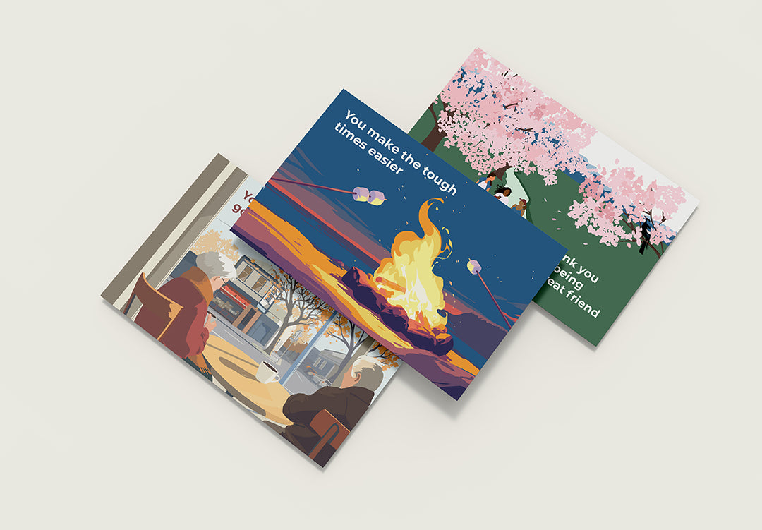 Mock up image for depression.org.nz postcards