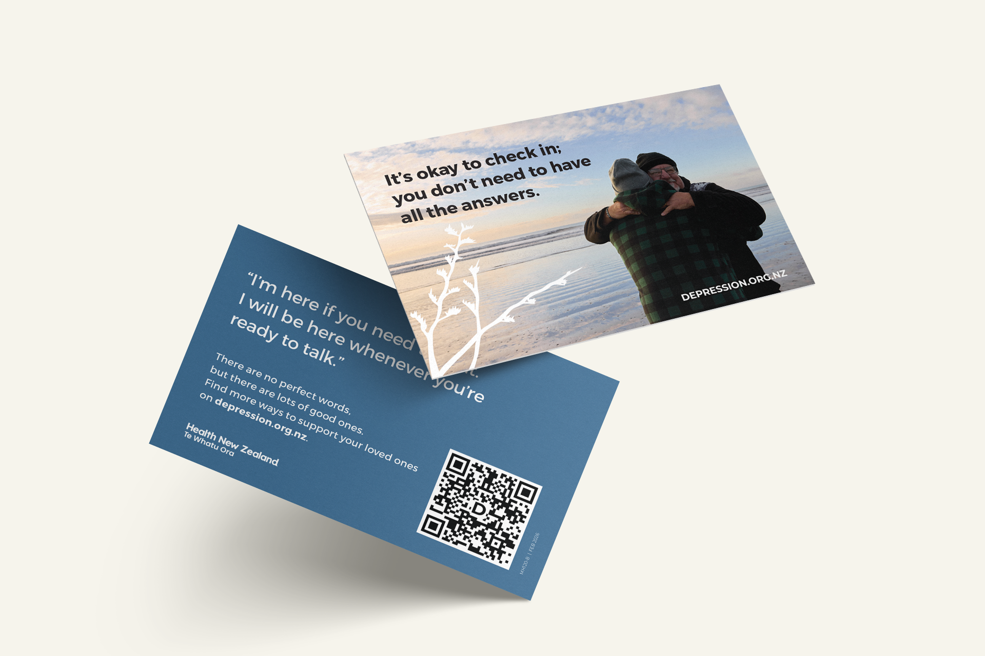 Pack of 50 depression.org.nz Wallet Cards