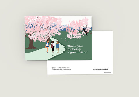 Mock up image for depression.org.nz postcard