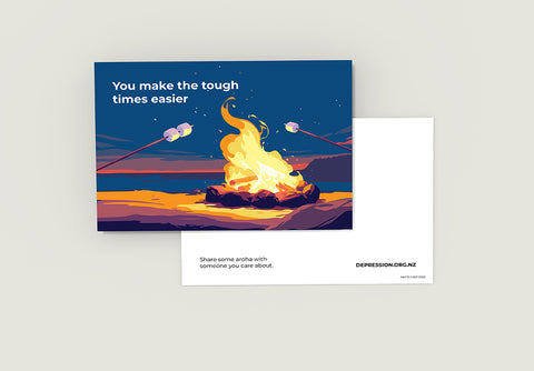 Mock up image for depression.org.nz postcard