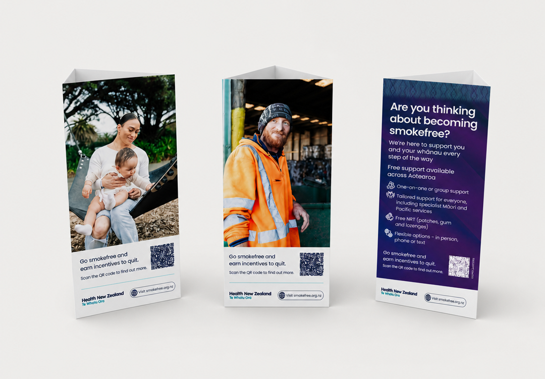 Smokefree table toppers / trifold cards (3 Kinds)