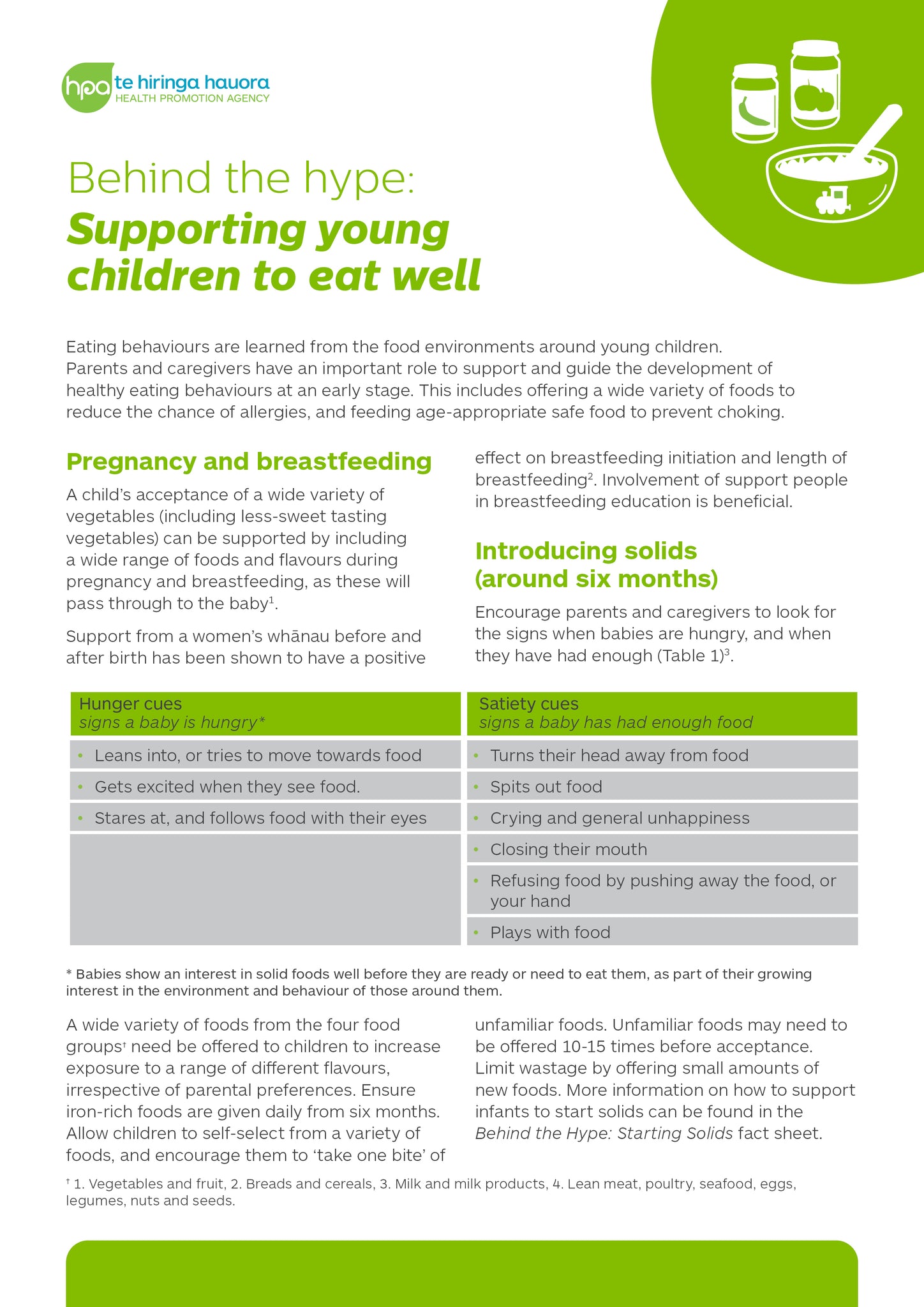 Behind the hype: Supporting young children to eat well (PDF only)