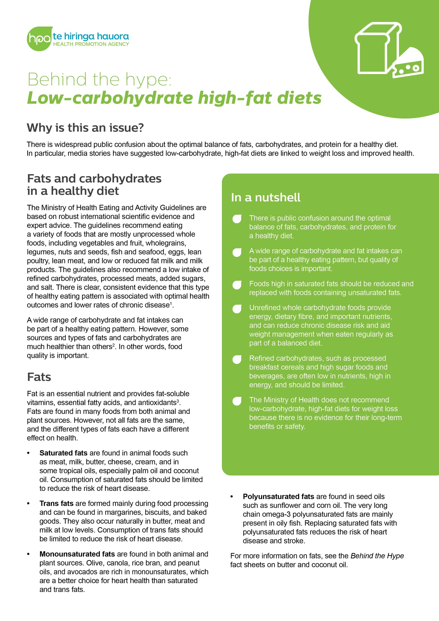 Behind the hype: Low-carbohydrate high-fat diets - Digital only
