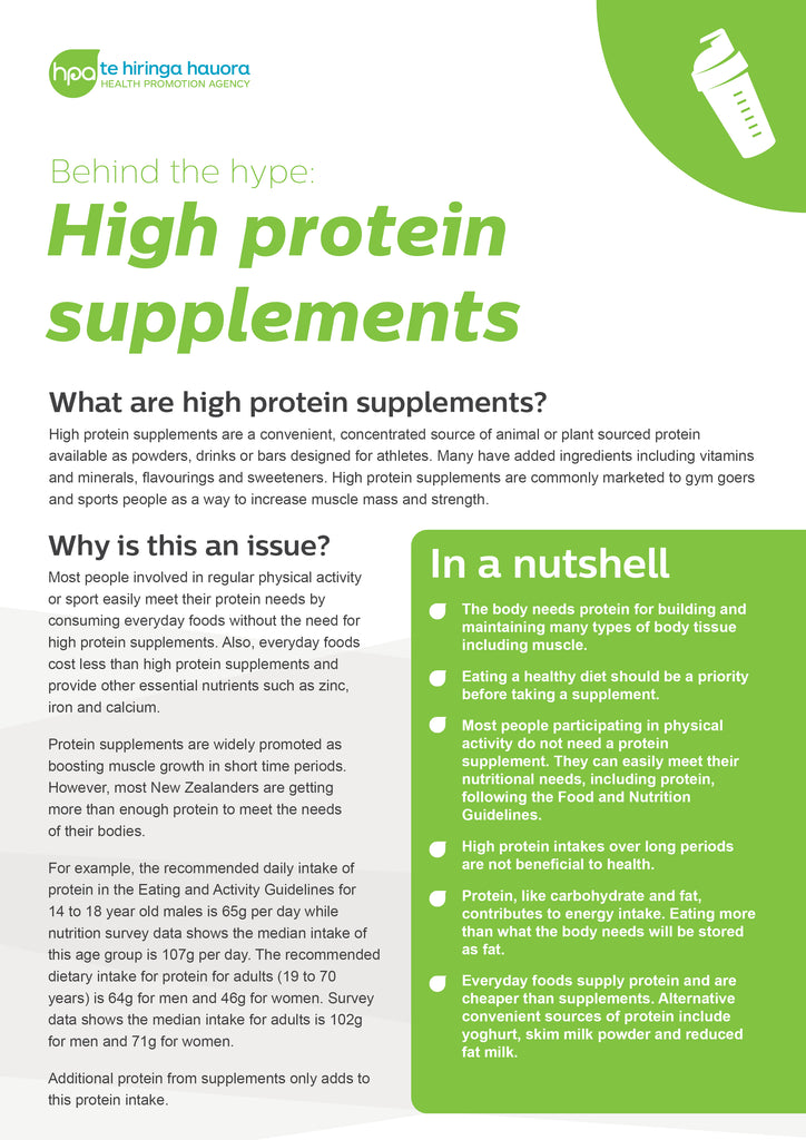 Behind the hype: High protein supplements - Digital only