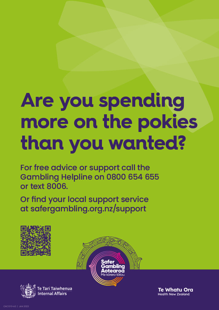 Harm Minimisation Poster "Spending too much" A3 (English)