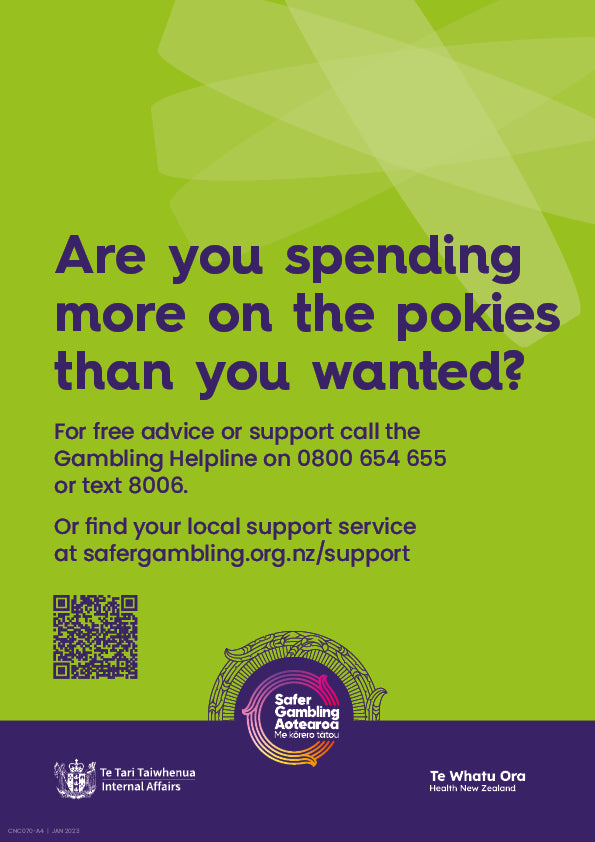 Harm Minimisation Poster "Spending too much" A4 (English)