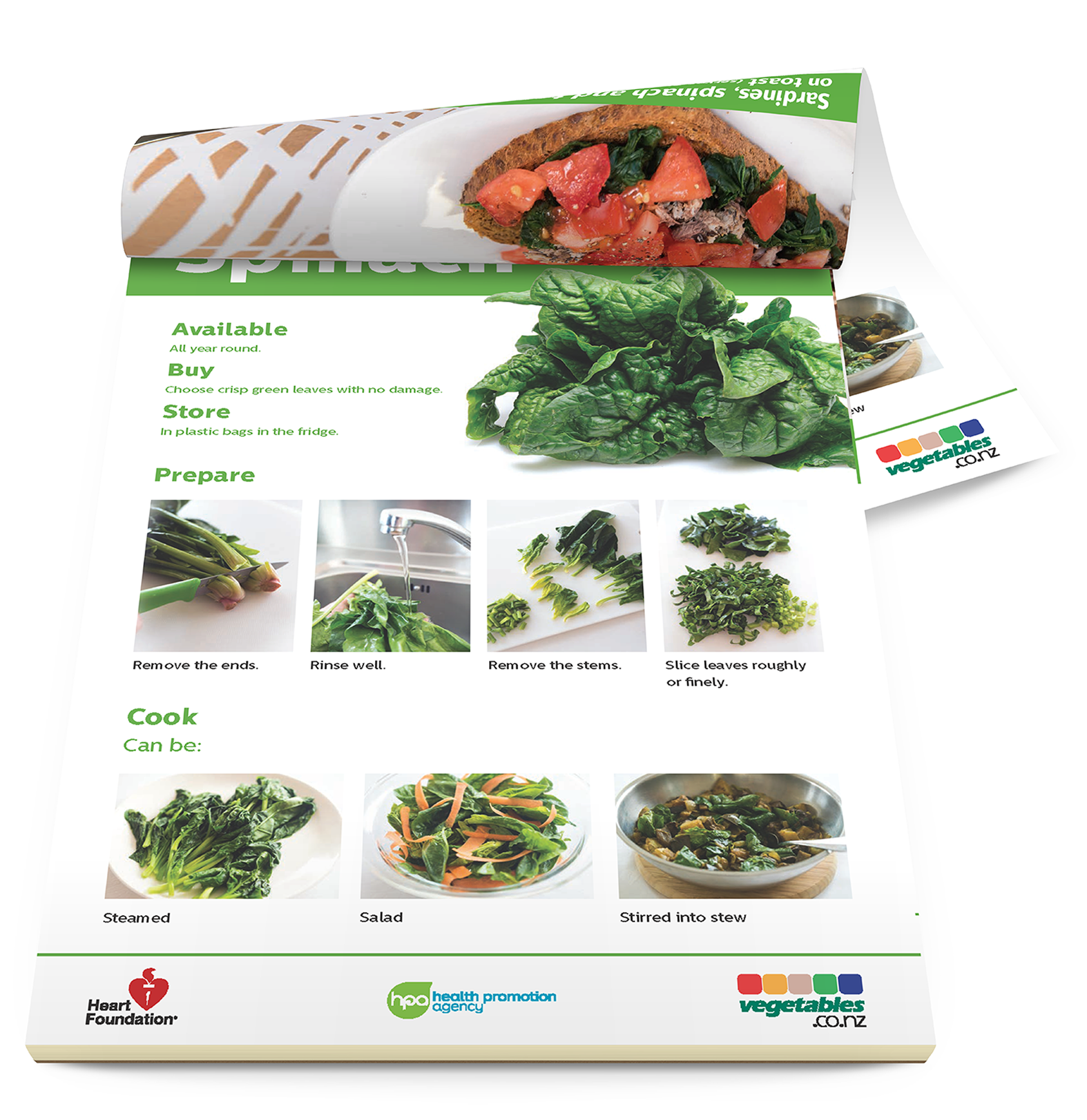 Easy meals with vegetables: Spinach - Digital only