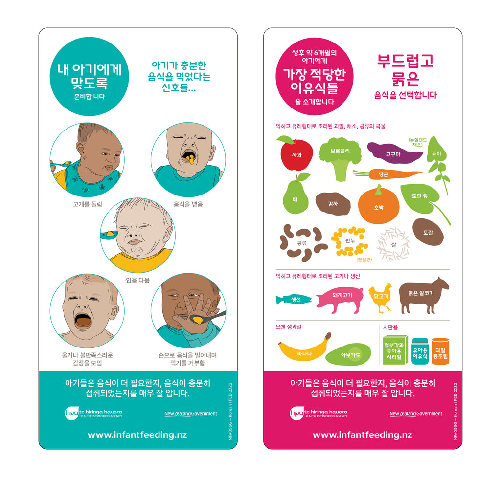 Infant Feeding Fridge Magnets - Korean (Set of 2, DL)